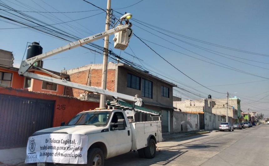 Rehabilitación alumbrado público (5) Fortalece Toluca seguridad con calles y avenidas iluminadas