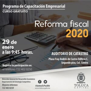 Realiza Toluca curso sobre Reforma Fiscal 2020