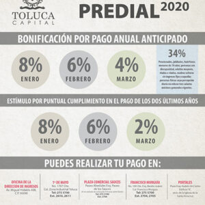 Continúa en Toluca campaña de descuentos en el pago del impuesto predial