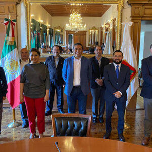 Reunión de apoyo y coordinación con los líderes del comercio de Toluca