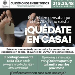 Lanza Toluca dura campaña para concientizar sobre el coronavirus
