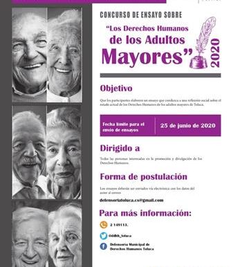 Continúa abierto concurso de ensayo “Los Derechos Humanos de los adultos mayores”