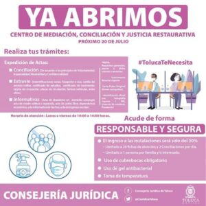 Centro de Mediación, Conciliación y Justicia Restaurativa, abierto a partir del próximo lunes