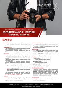 Invita IMCUFIDET al primer concurso de fotografía deportiva