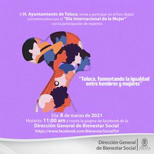 Conmemora Toluca el Día Internacional de la Mujer con actividades virtuales