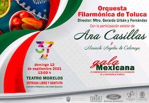 Prepara OFiT tradicional Gala Mexicana para celebrar la consumación de la Independencia