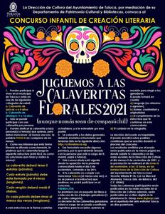 Invita Toluca al concurso literario infantil “Juguemos a las Calaveritas Florales 2021”
