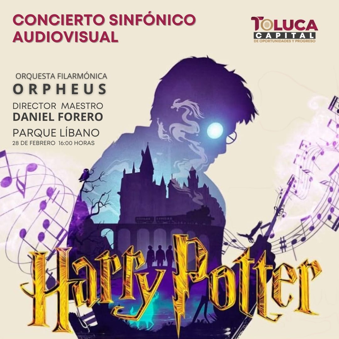 Ofrecerá Toluca Concierto Sinfónico Audiovisual de Harry Potter para las y los jóvenes