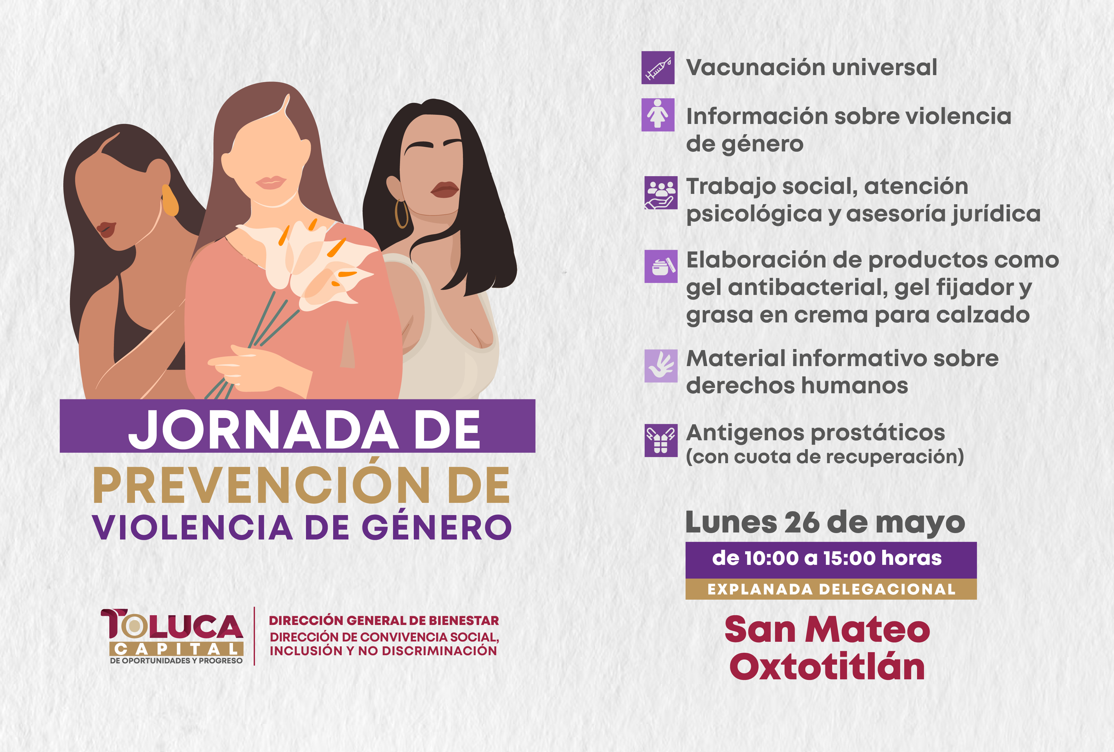 Invita Ricardo Moreno a Jornada de Prevención de Violencia de Género