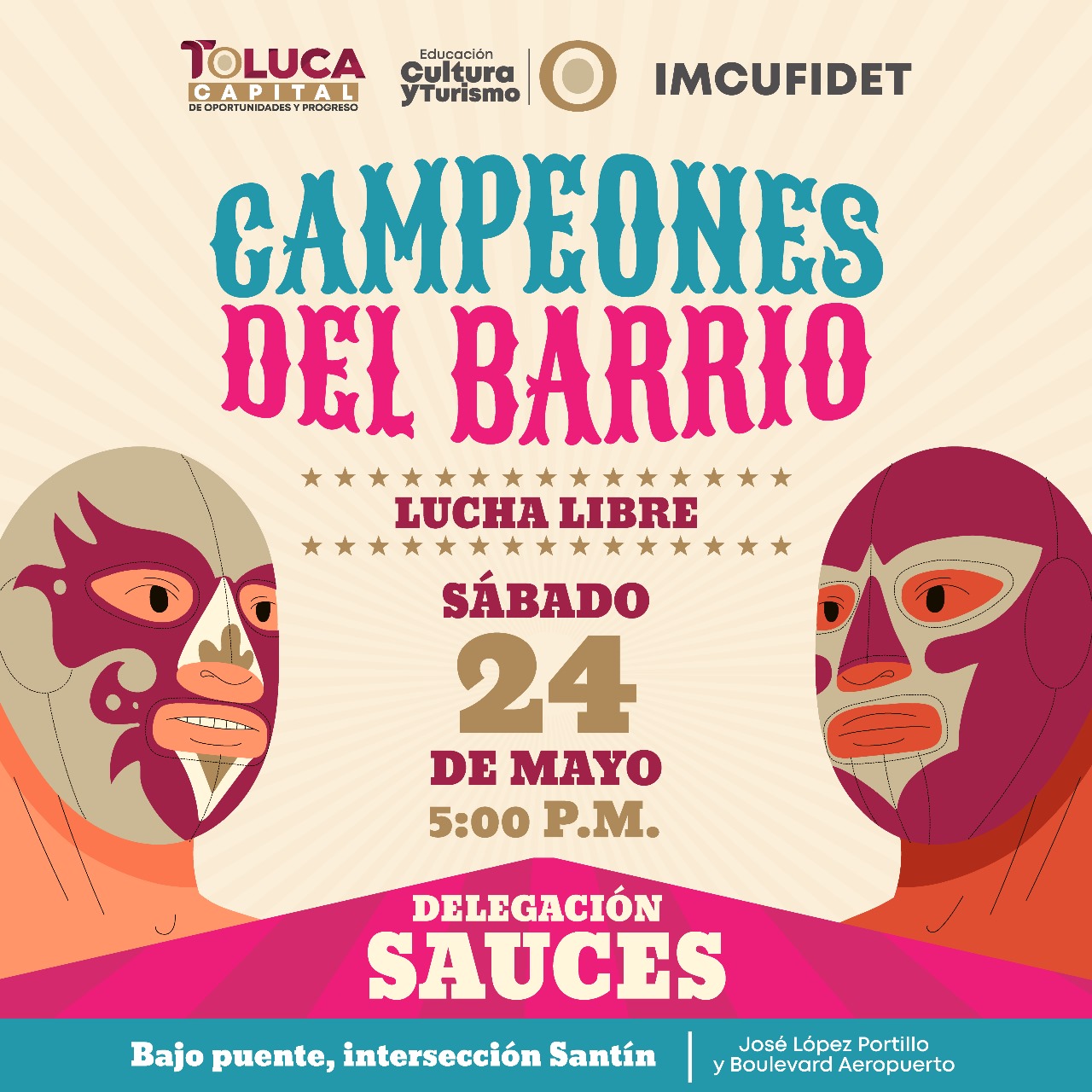 Invita Toluca a disfrutar de la lucha libre con Campeones del Barrio