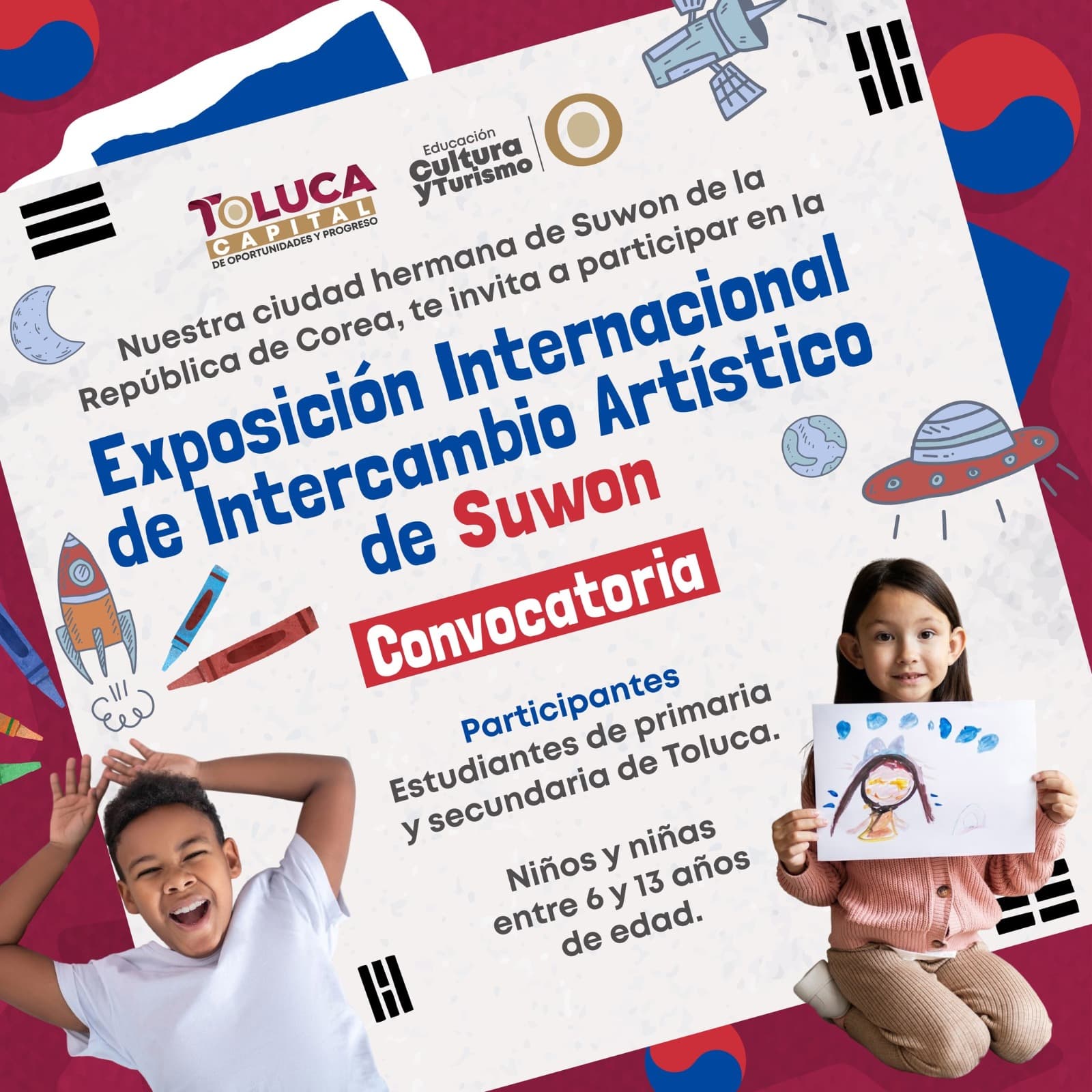 Respalda Gobierno municipal a infancias para participar en exposición de Suwon, Corea