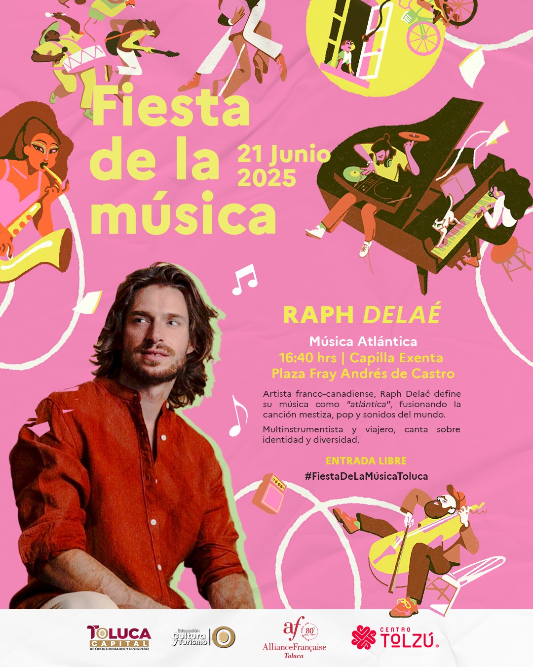 Invita Toluca a disfrutar del arte y la cultura con la Fiesta de la Música