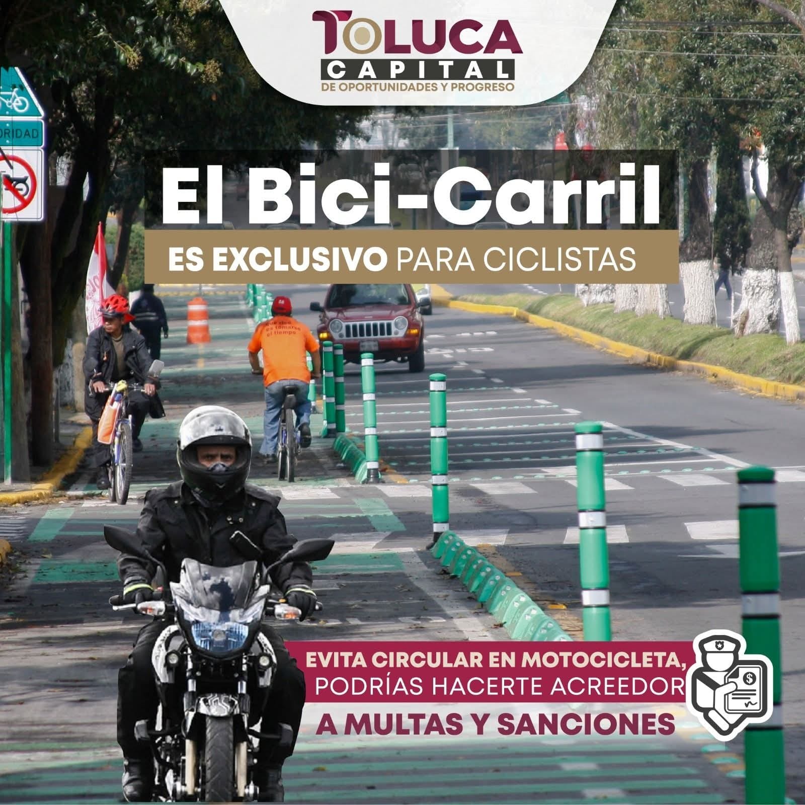 Exhorta Ricardo Moreno Bastida a respetar los derechos de ciclistas