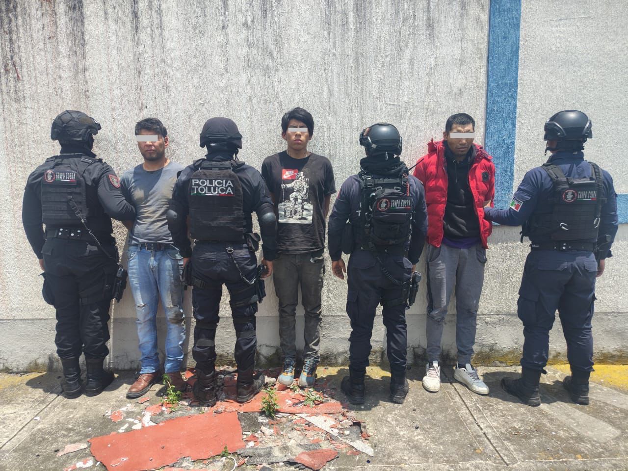 Detiene Policía de Toluca a tres personas con armas de fuego