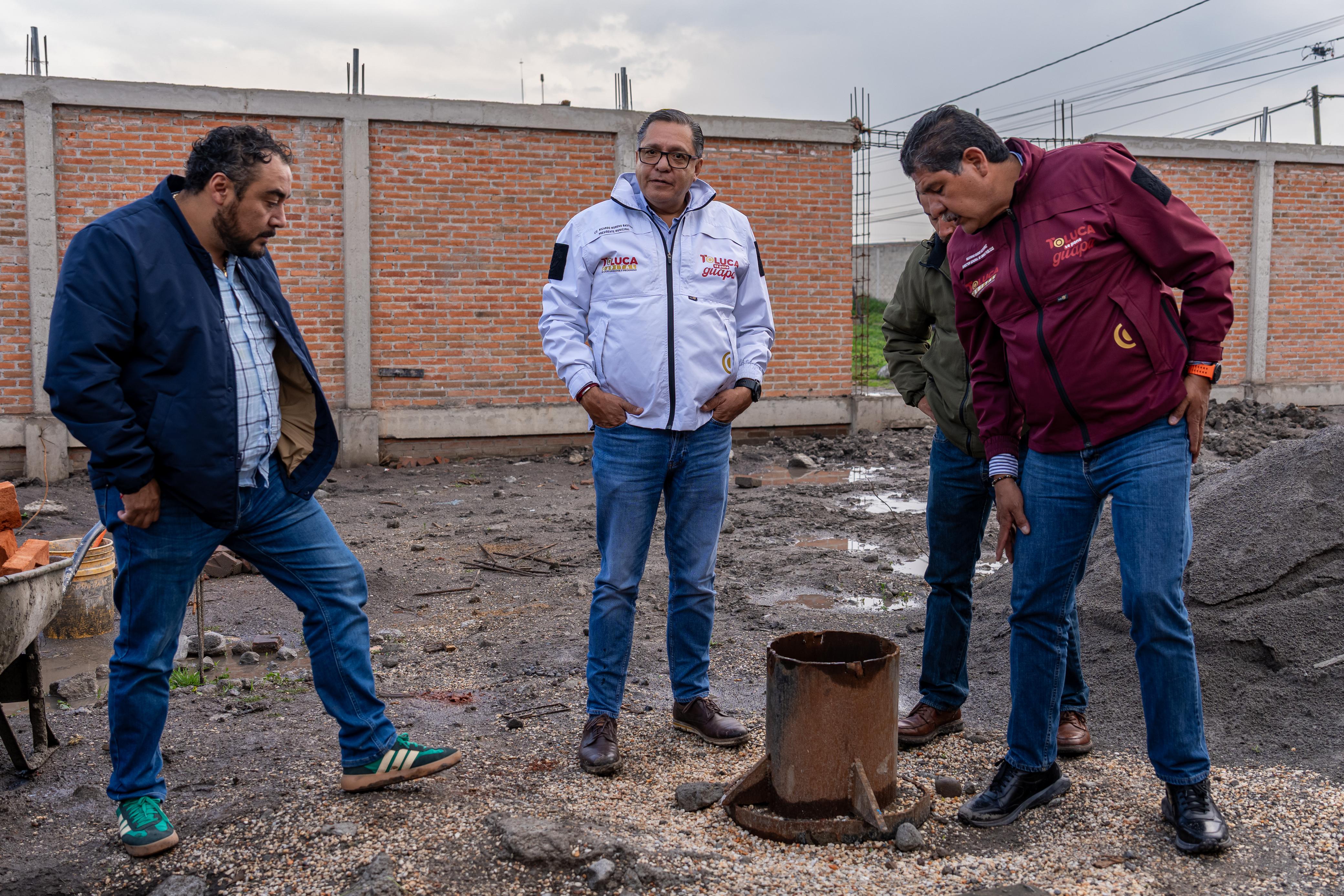 Supervisa Ricardo Moreno avance en el pozo de San José Otzacatipan