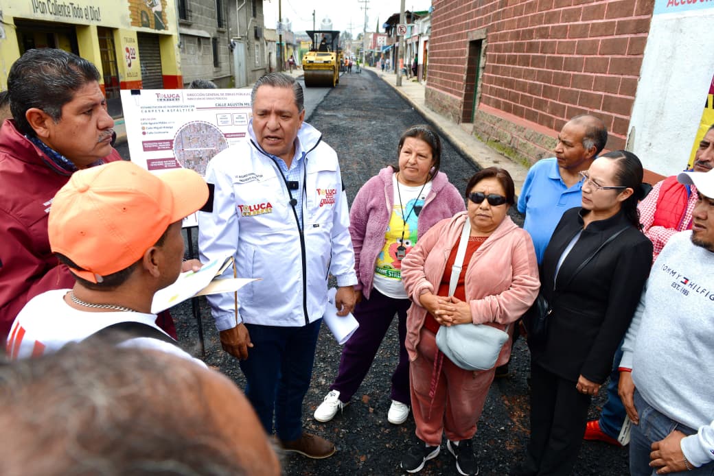 Avanza reconstrucción de la vía Agustín Millán, en San Pedro Totoltepec