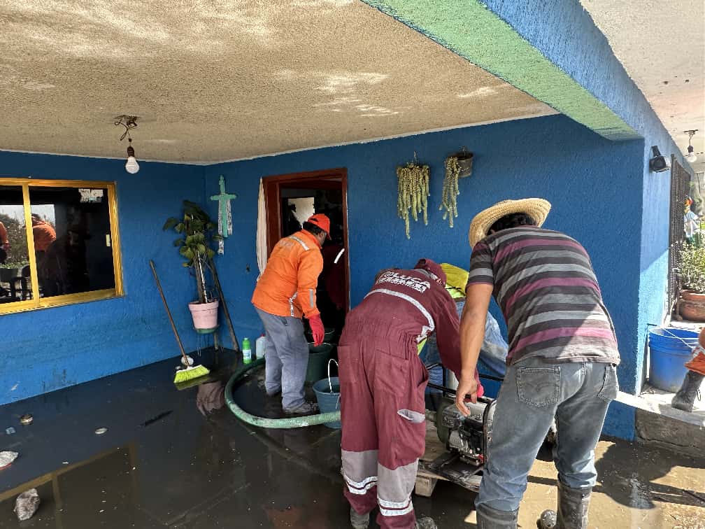 Comienzan trabajos de sanitización en viviendas de San Blas y La Constitución Totoltepec