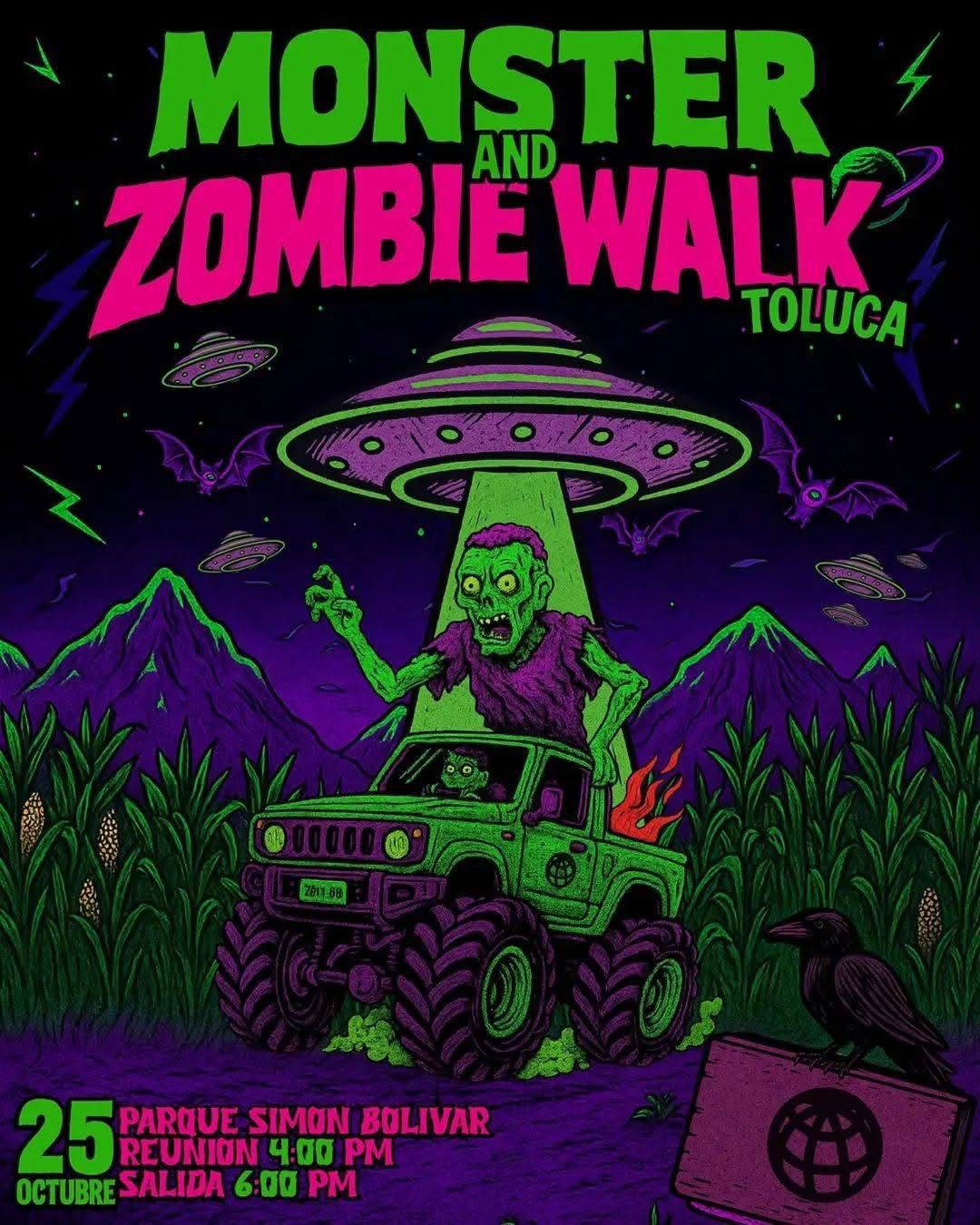 Cierres parciales y totales por la marcha Zombie Walk Toluca 2025