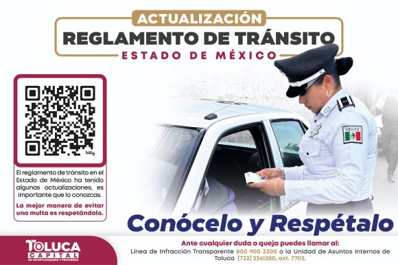 169e30f5-af76-43a5-a097-8f79d6cbb409 Pone Toluca al alcance de la población QR de reglamento de tránsito estatal