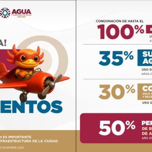 Llama alcalde a aprovechar descuentos en agua potable