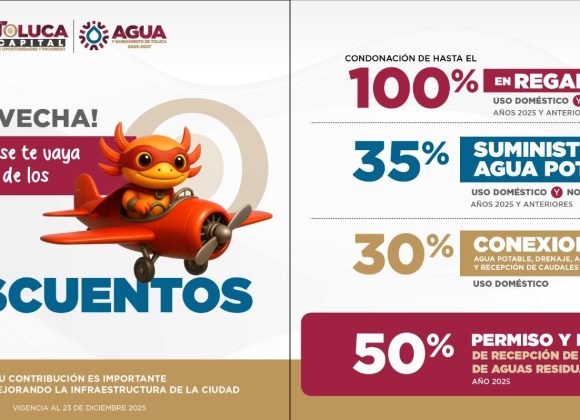 Llama alcalde a aprovechar descuentos en agua potable