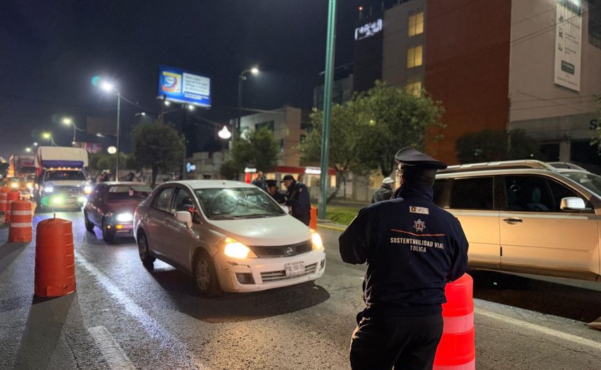 Intensifica Toluca operativos Conduce sin Alcohol y remite a 37 personas al Juez Cívico
