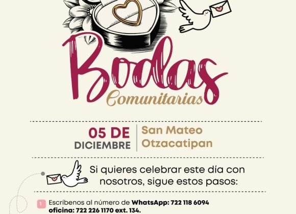 Di sí al amor en la segunda edición de las bodas comunitarias del DIF Toluca