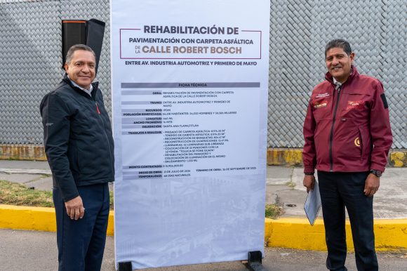 Ricardo Moreno renueva la zona industrial: entrega la nueva calle Robert Bosch, iluminada, segura y reconstruida
