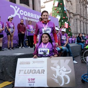 Participan cientos de familias Corriendo sin Barreras y en la Ruta Recreativa