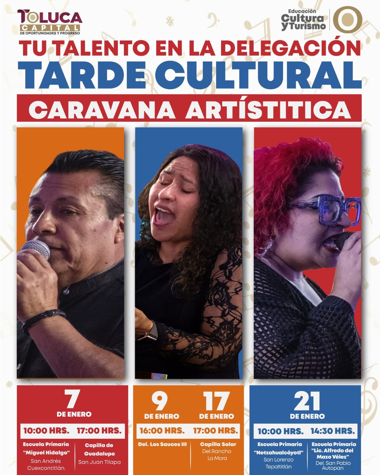 Tendrán las distintas delegaciones de Toluca tardes culturales con la Caravana Artística