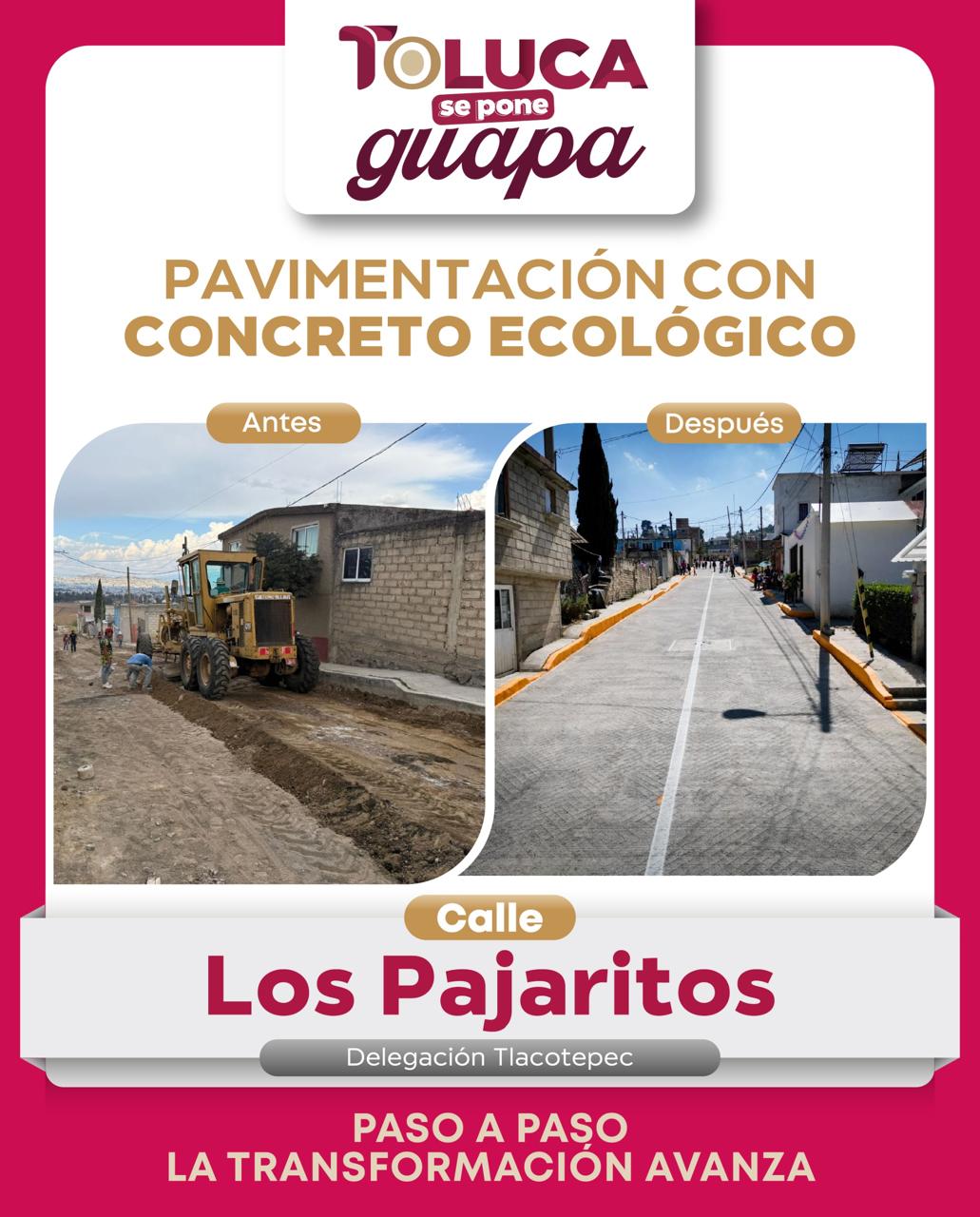 Impulsa Ricardo Moreno obra sustentable para mejorar movilidad en Santiago Tlacotepec