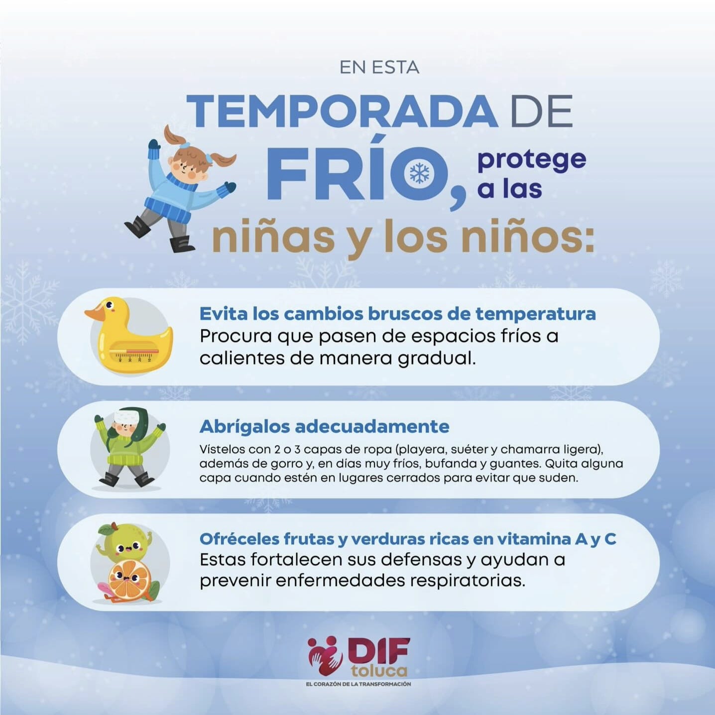 Proteger la salud de niñas y niños durante la temporada de frío es prioritario: Rocío Pegueros