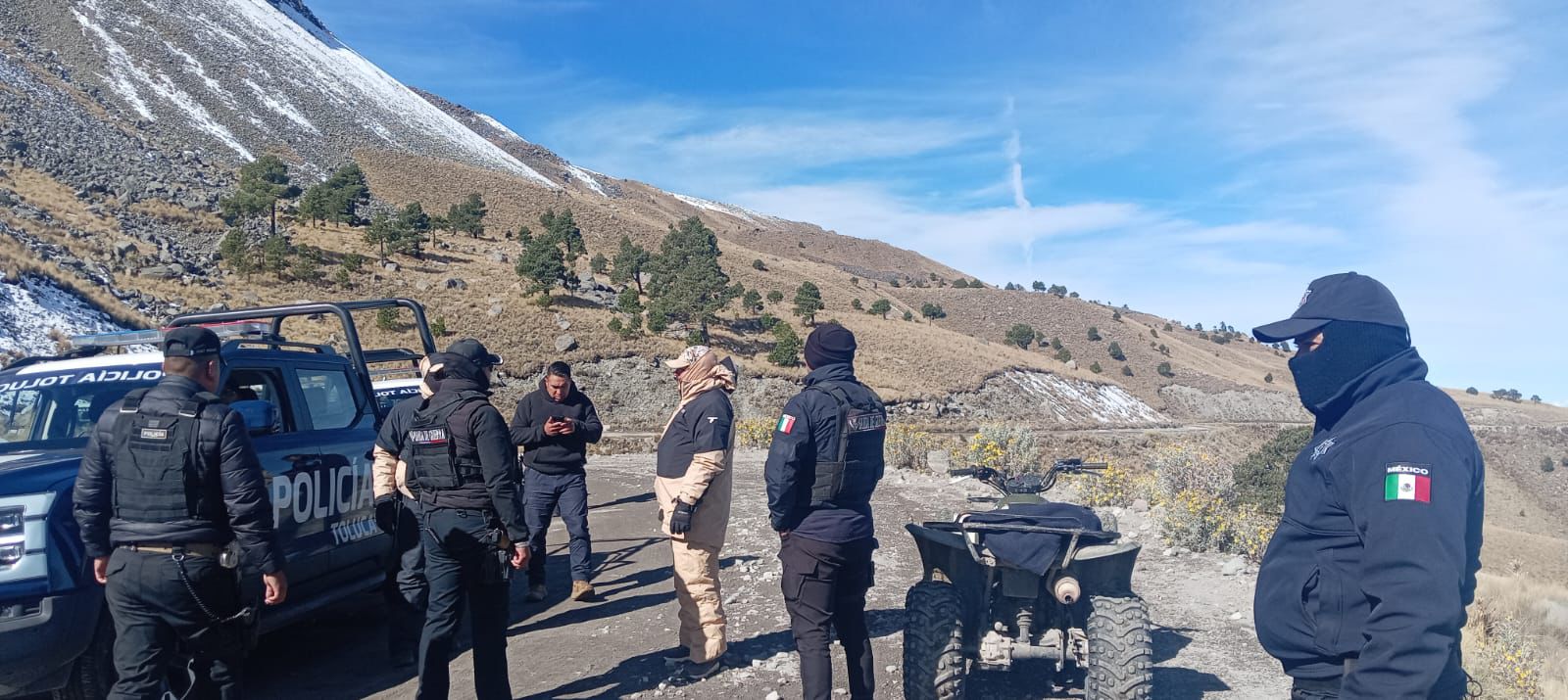 Despliega Gobierno municipal operativo de alta montaña en el Nevado de Toluca