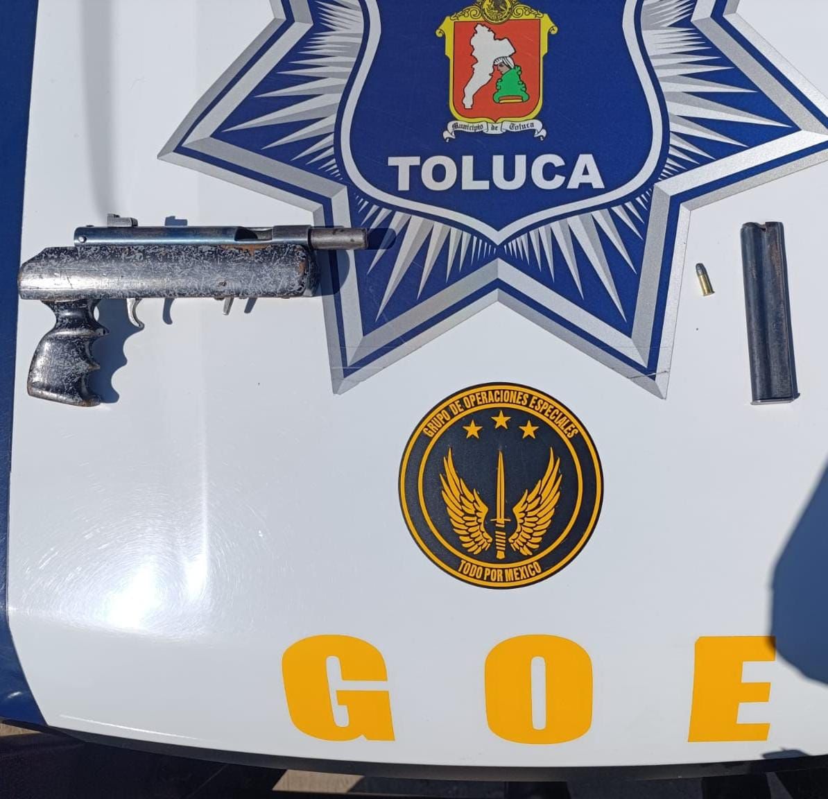 Detiene policia municipal a tres con arma hechiza en San Buenaventura