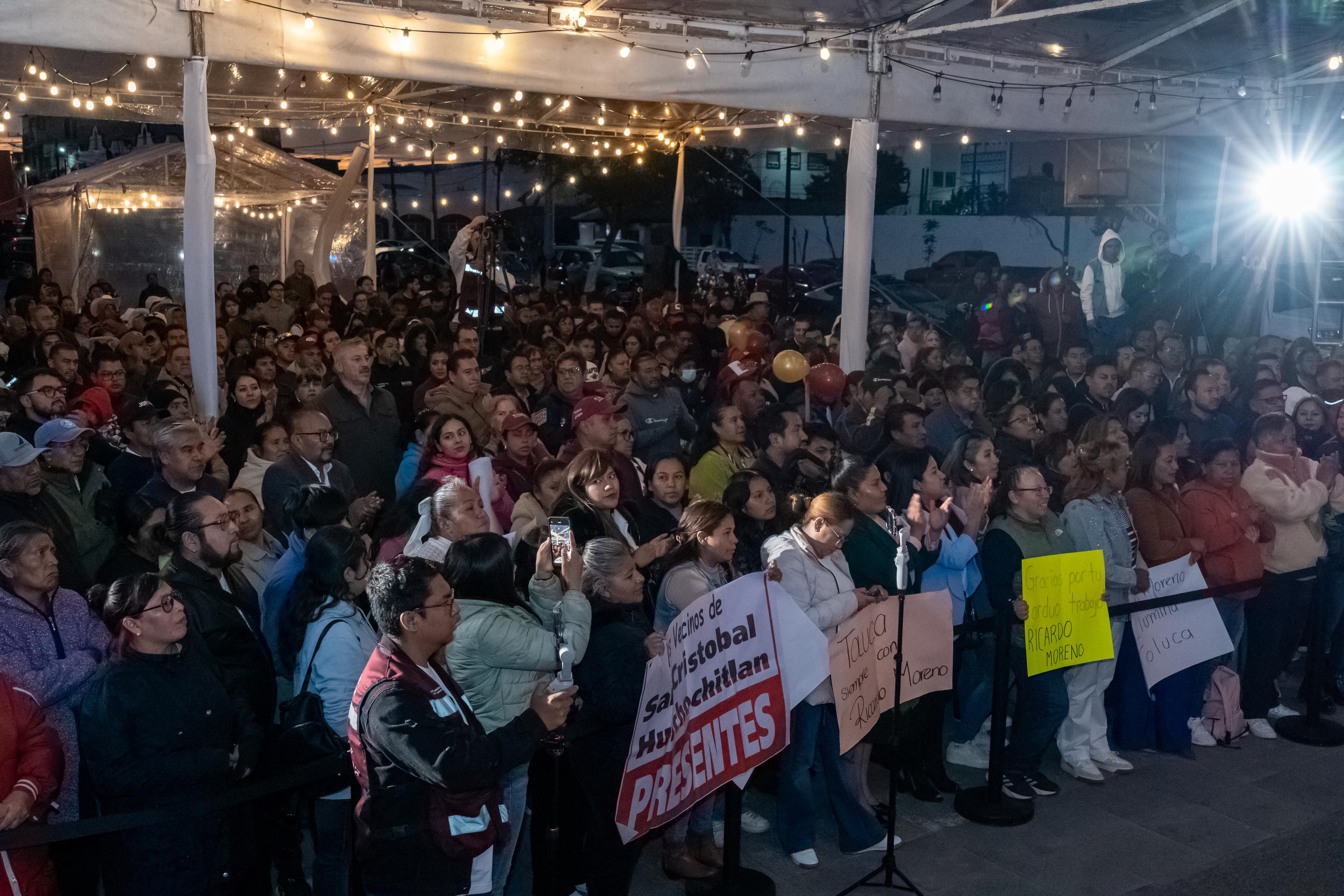 Transforma Ricardo Moreno a San Andrés Cuexcontitlán con Toluca se llena de luz