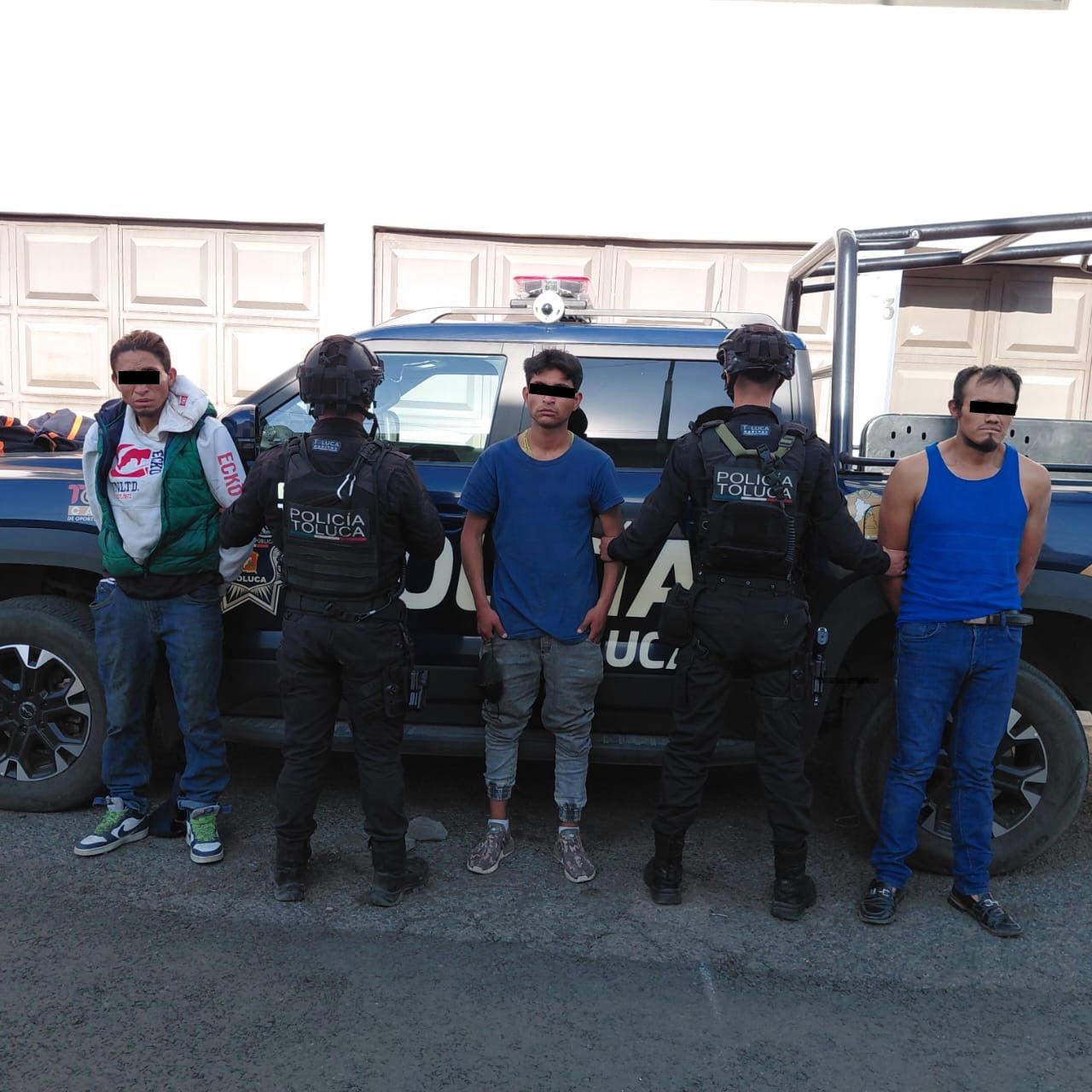 Golpe certero contra el robo de vehículos termina con siete detenidos y vehículos asegurados en Toluca