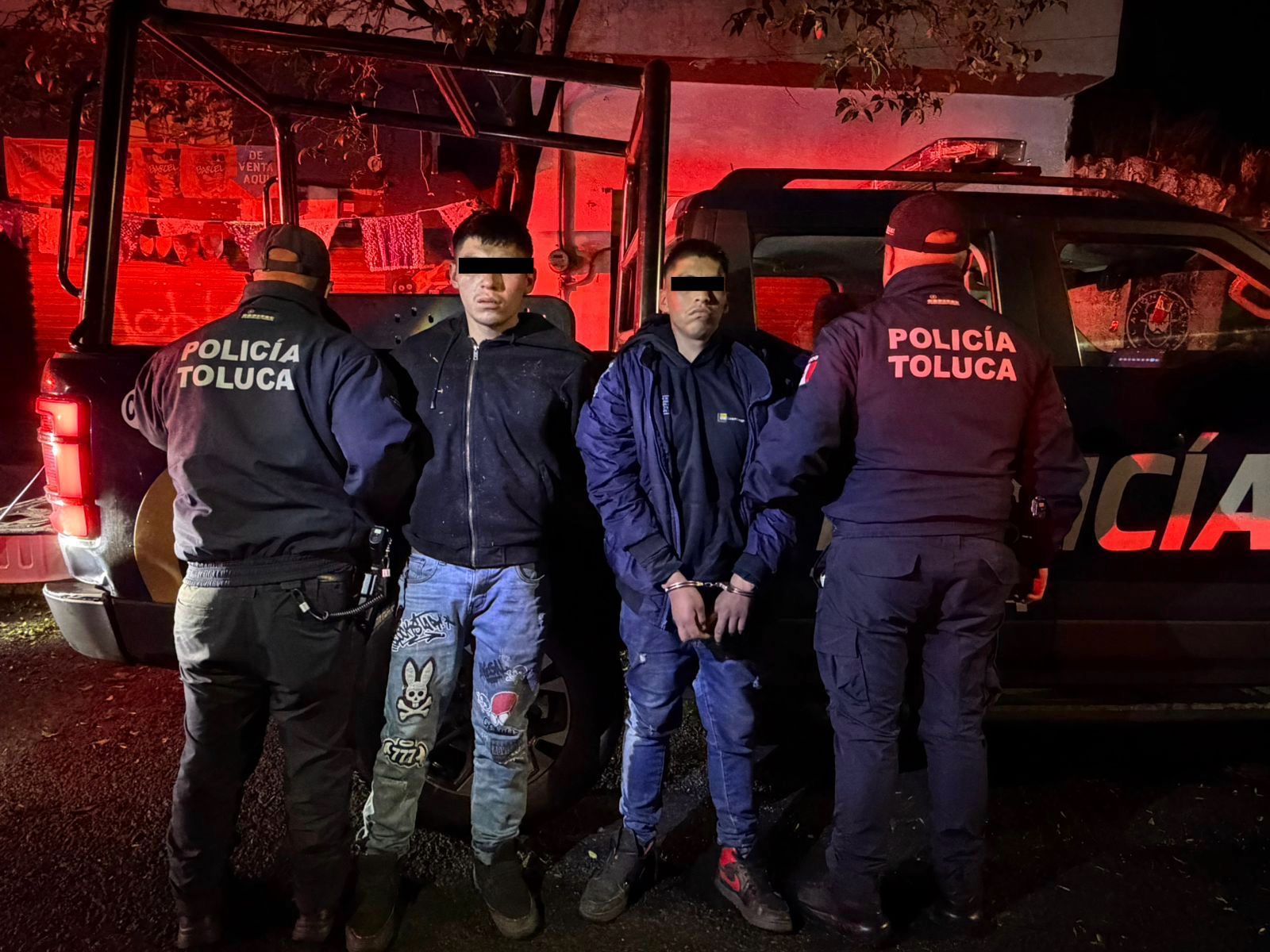 Caen tres por delitos patrimoniales en Toluca; frustran robo a casa y aseguran vehículo robado
