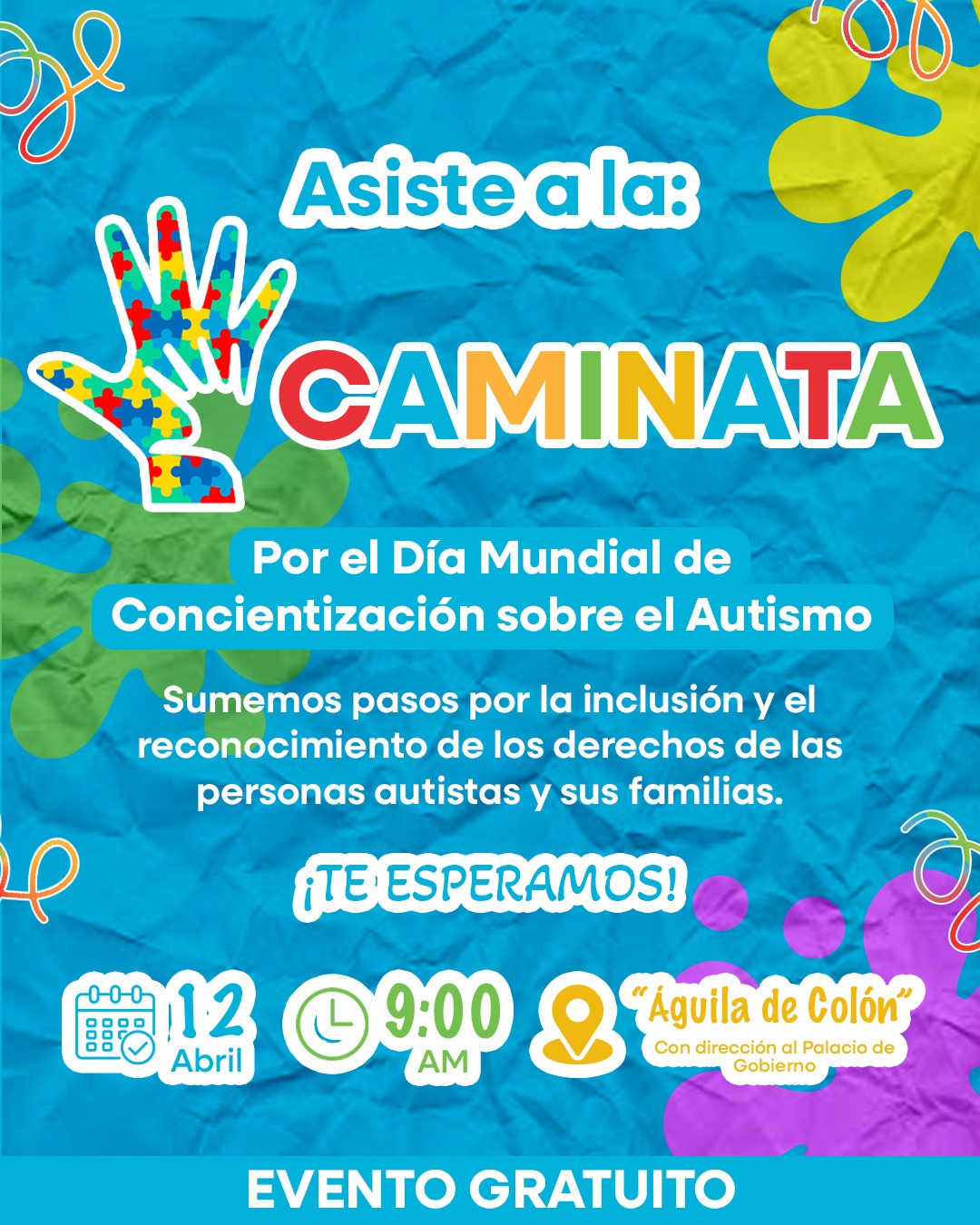 Invitan Yazmin Nájera y Ricardo Moreno a caminata por la concientización sobre el espectro autista