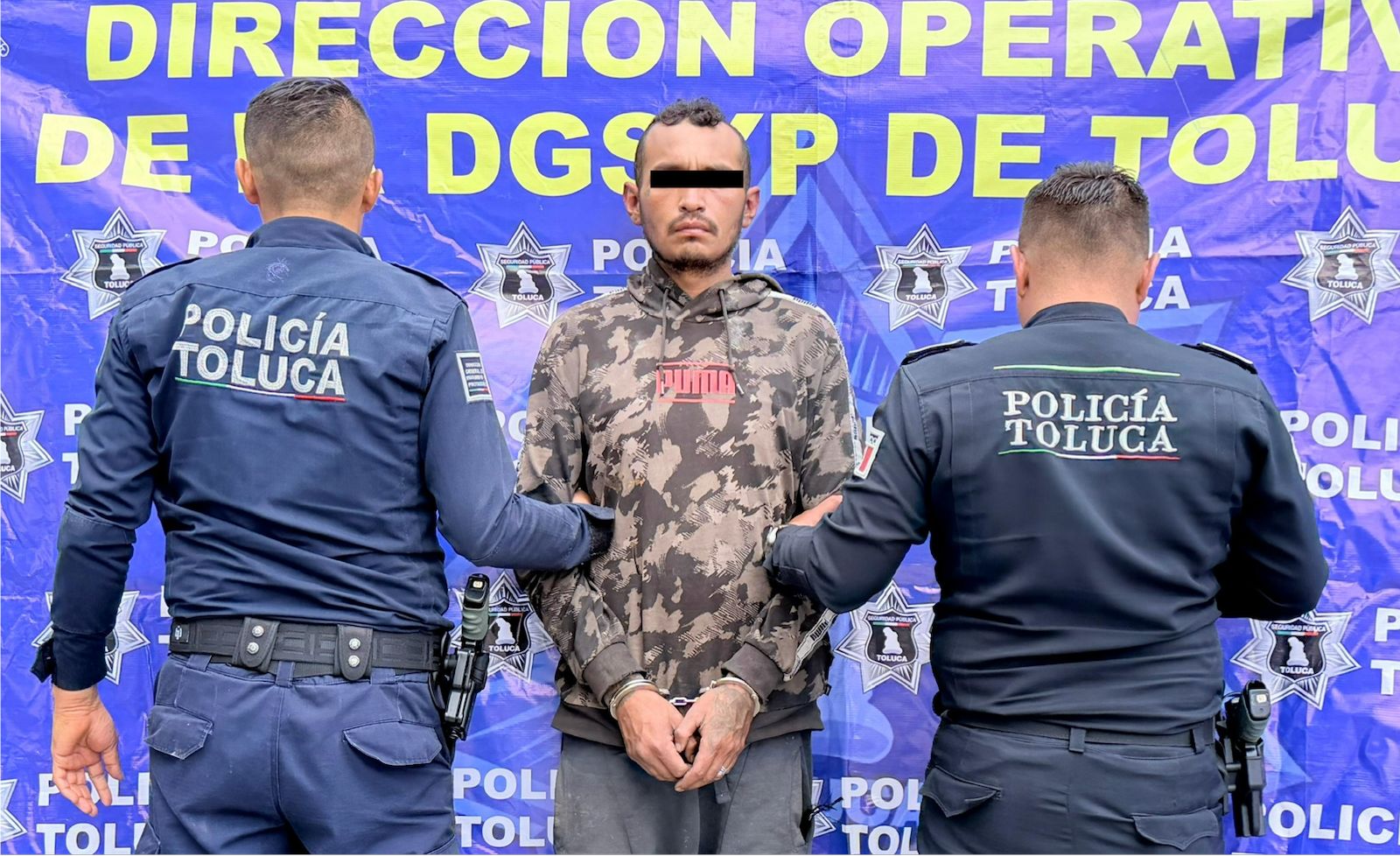 Acorralan y desarman al ladrón de lámparas en Toluca