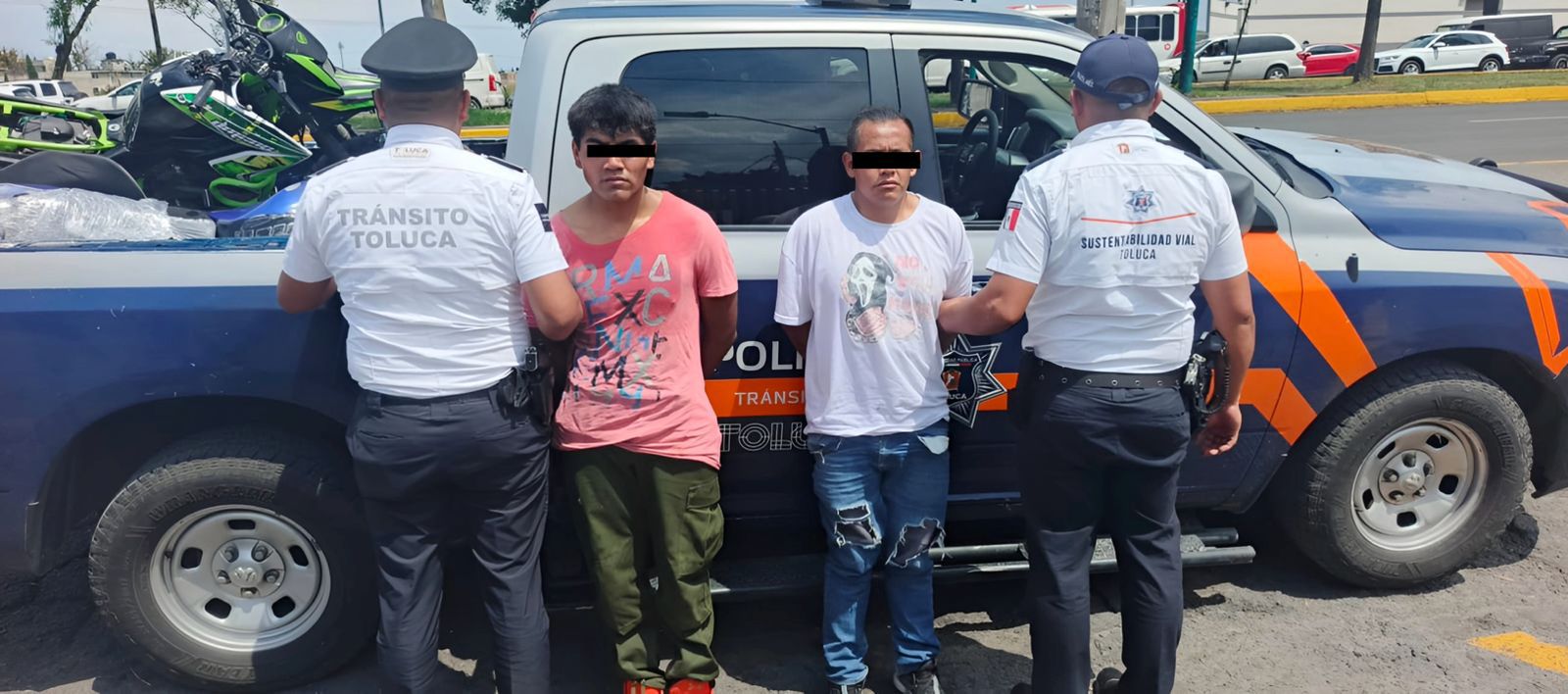 Recupera Toluca tres vehículos robados y detiene a cuatro presuntos implicados
