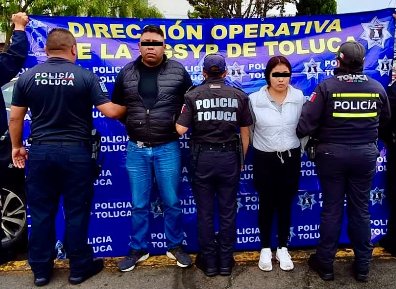 Captura Policía de Toluca a presuntos involucrados en robo de vehículos
