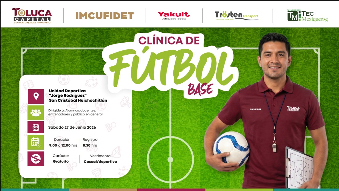 Invita Ricardo Moreno a clínica gratuita de iniciación al futbol