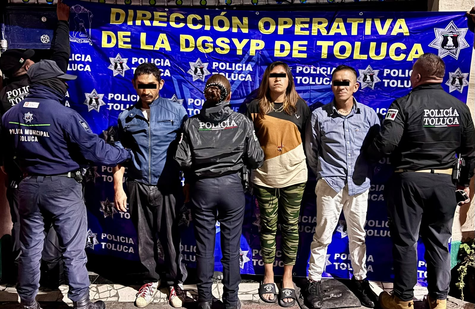 Detiene Policía de Toluca a tres presuntos carteristas y a un “motorratón”