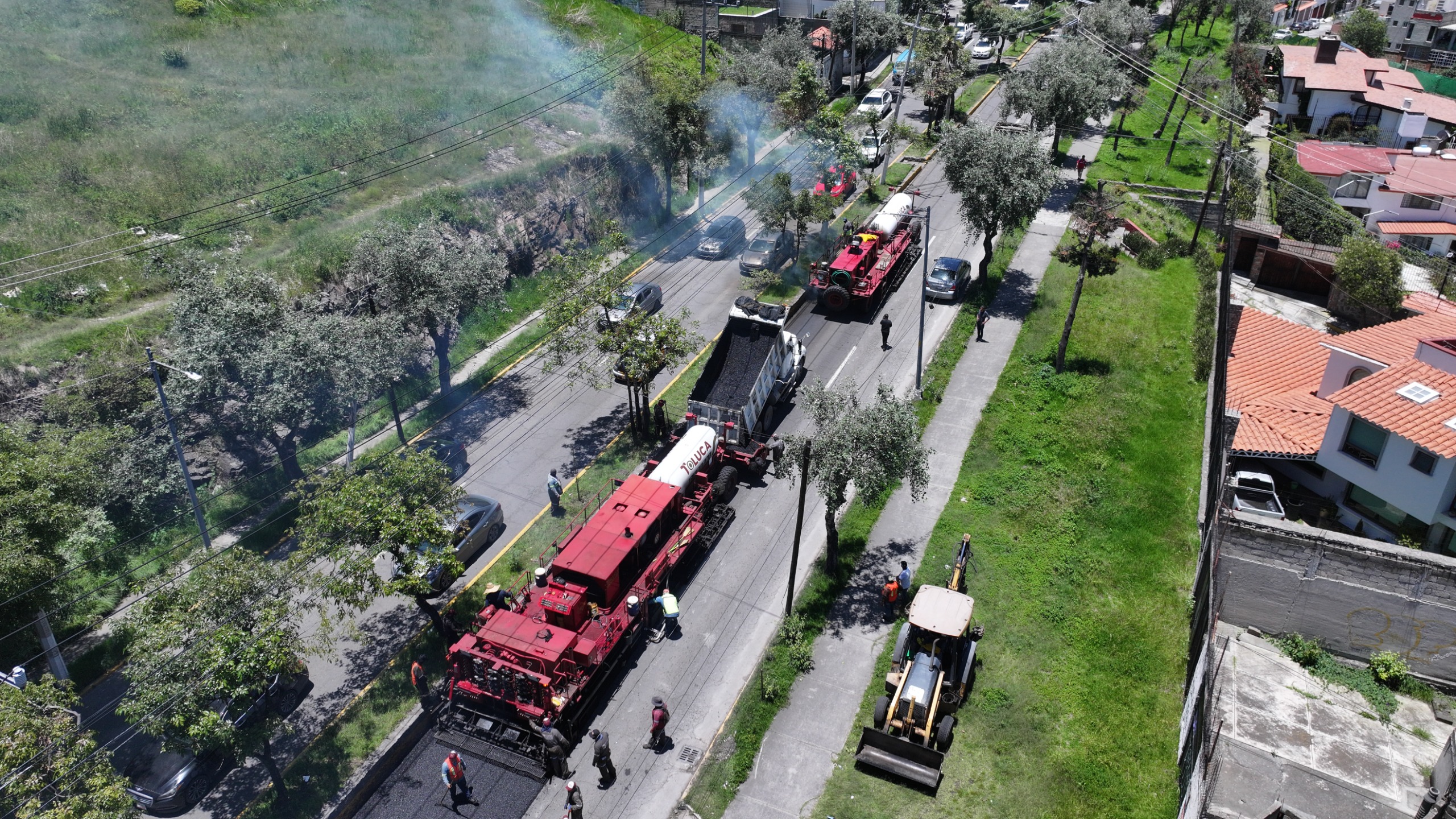 Inicia Toluca repavimentación de Paseo Matlatzincas con el “Diablo Dragón”