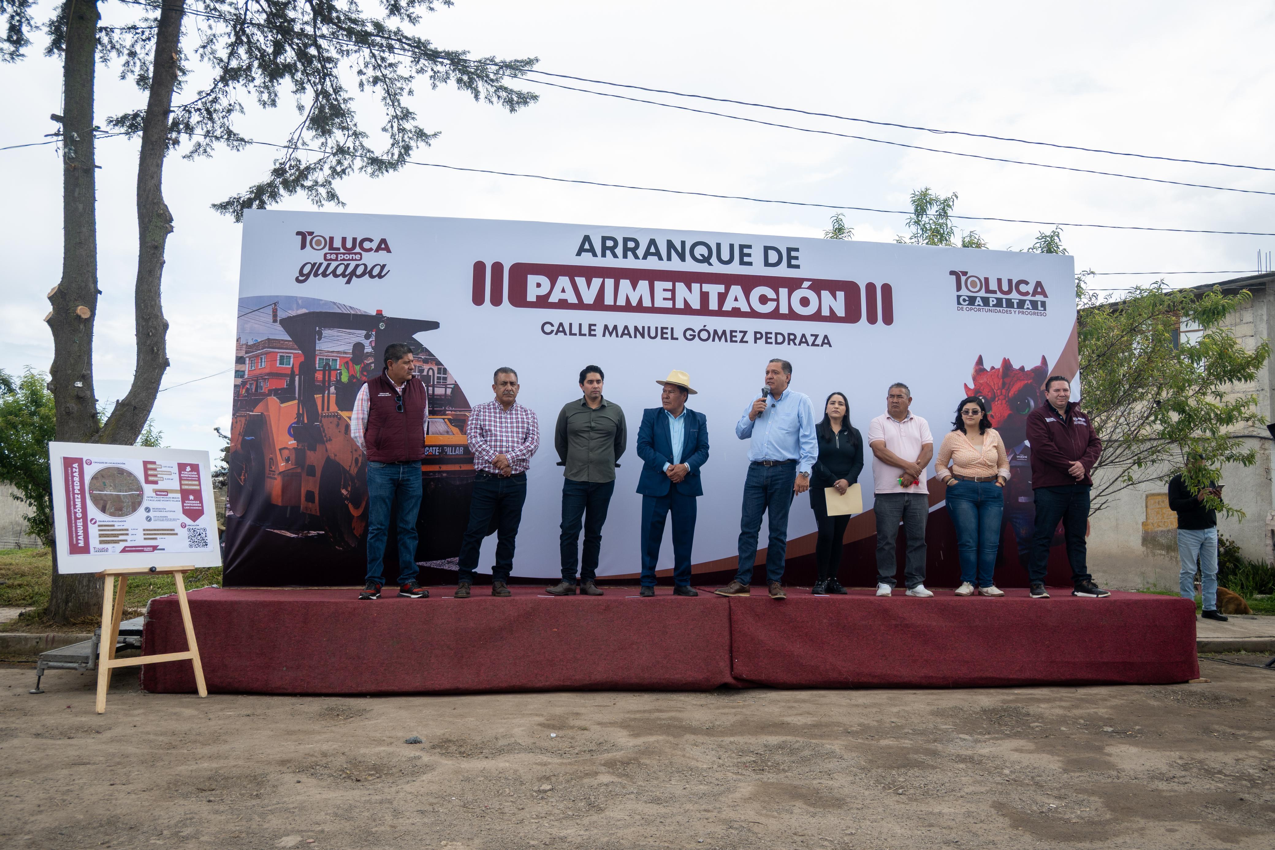 Comienza la transformación de la calle Manuel Gómez Pedraza en San Pablo Autopan: Ricardo Moreno