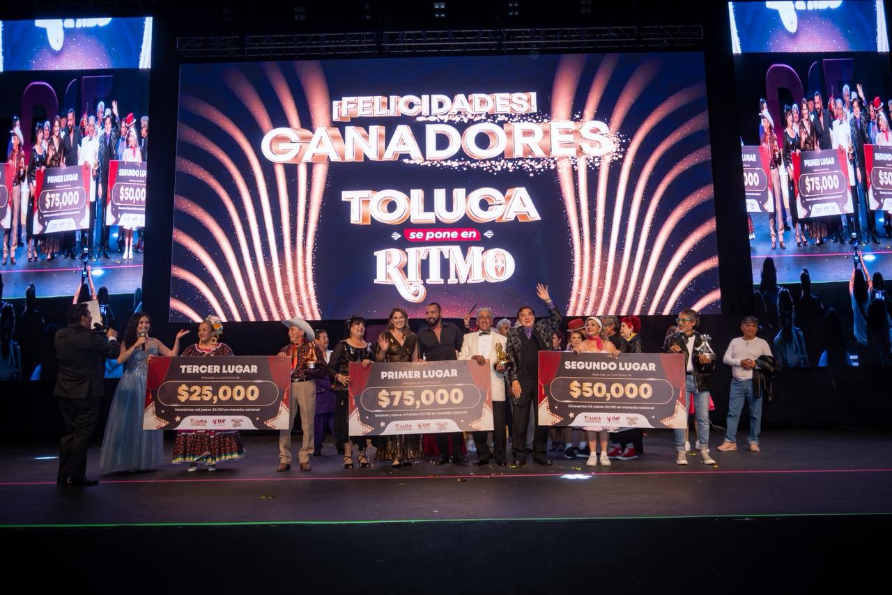 Baila como nunca y gana 75 mil pesos pareja de adultos mayores en la gran final del concurso Toluca se pone en Ritmo