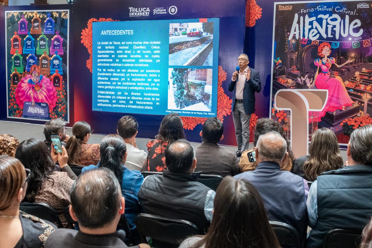 Presenta Ricardo Moreno proyecto de estudio para atender hundimientos y fracturas en Toluca