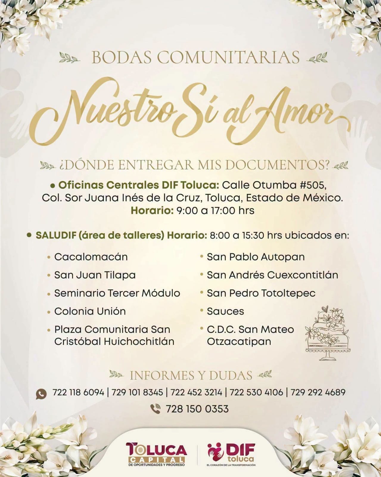 Nada los detendrá, ¡el amor los lleva al altar! y DIF Toluca lo hace posible