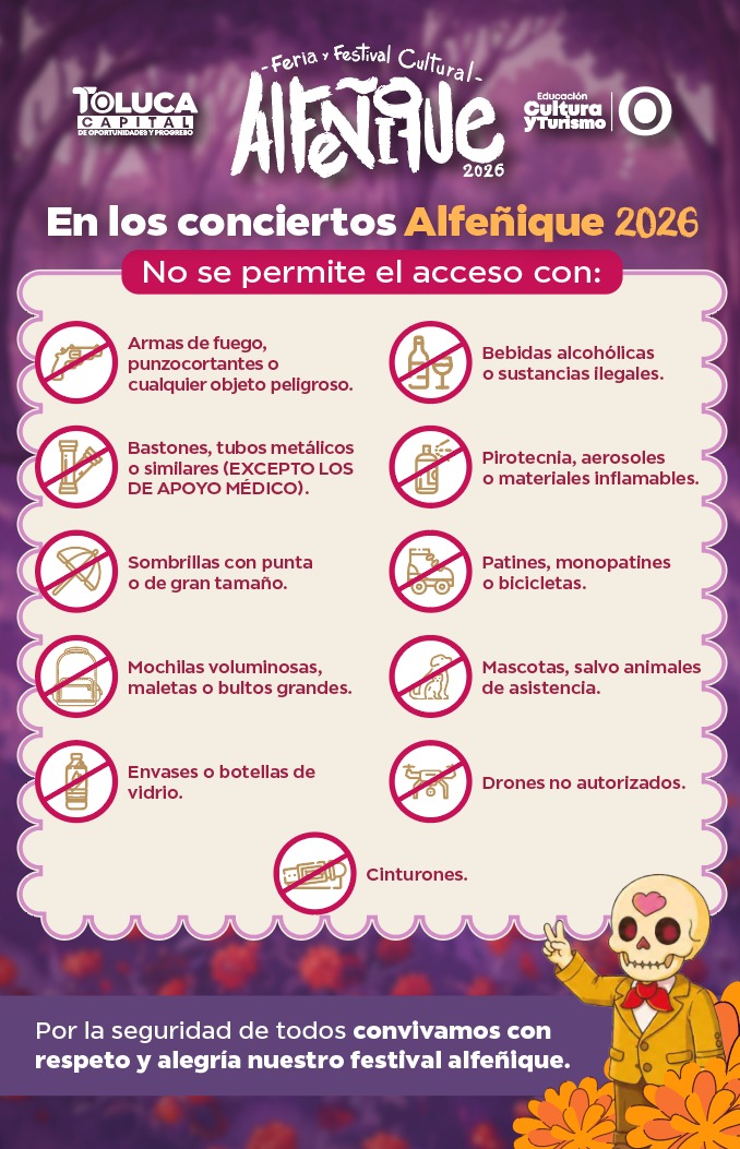 Recomendaciones para disfrutar con tranquilidad los conciertos estelares del Alfeñique 2026
