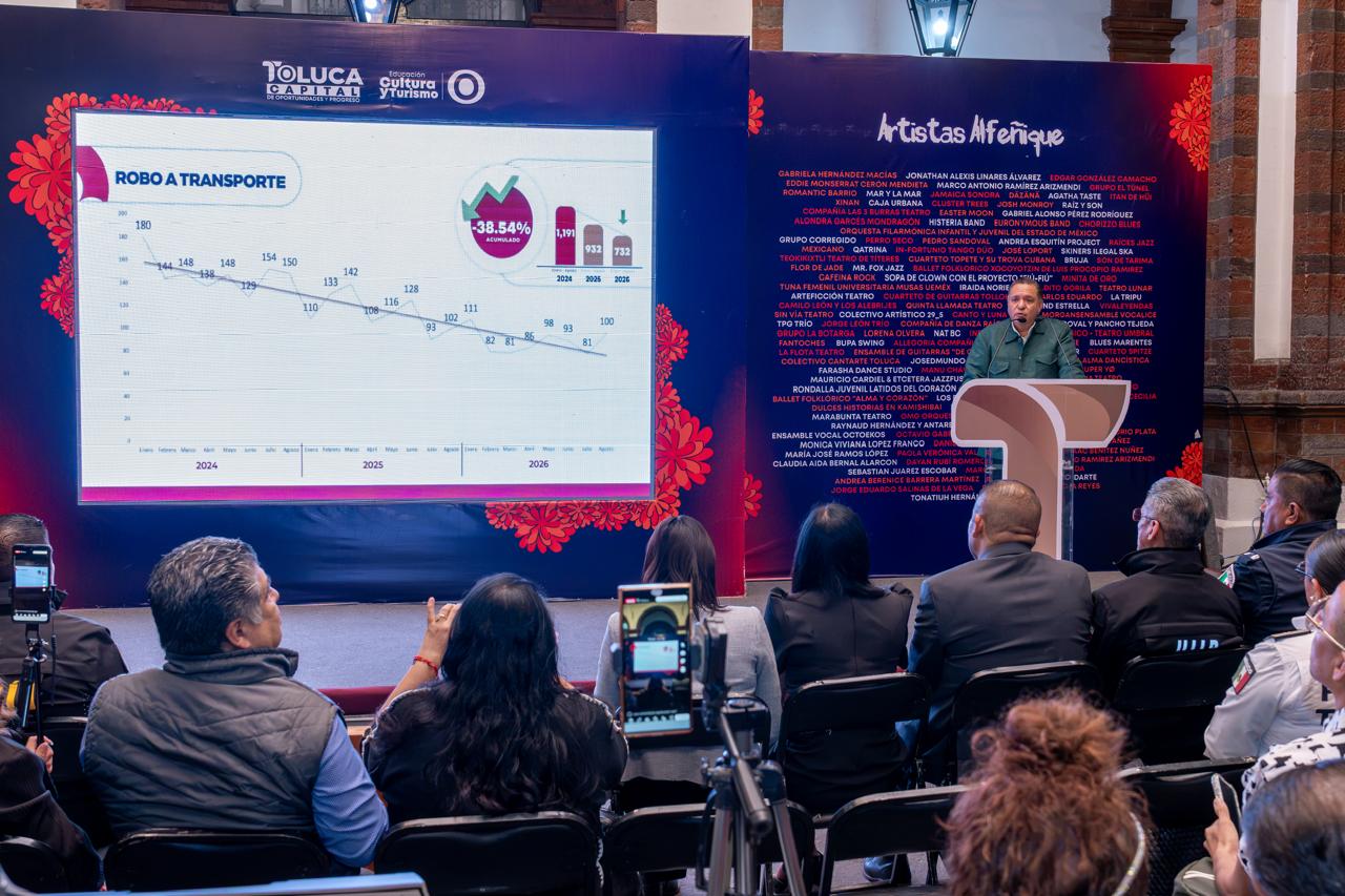 Bajan delitos de alto impacto e ilícitos en Toluca: Ricardo Moreno